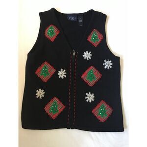 Crazy Horse by Liz Claiborne Ugly Christmas Vest M